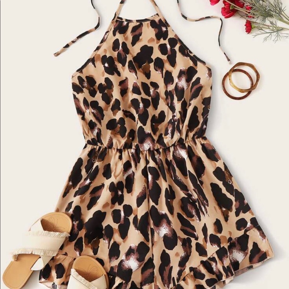 Leopard print romper